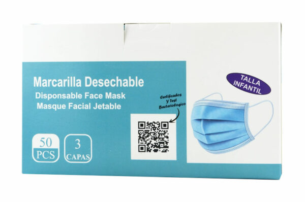 Masque Facial Jetable Taille Enfant 50 masques