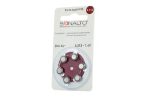 SONALTO Piles 1,4V Zinc Air A312- 6 piles
