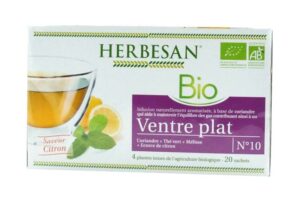 INFUSIONS HERBESAN BIO CORIANDRE ventre plat 20 sachets