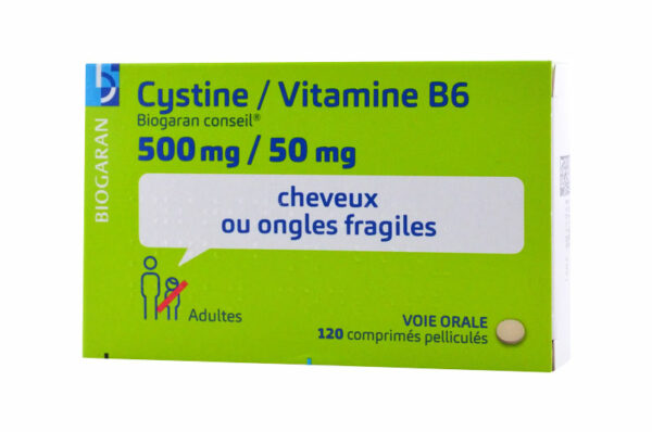 CYSTINE/VITAMINE B6 BIOGARAN 500 mg/ 50 mg 120 comprimés