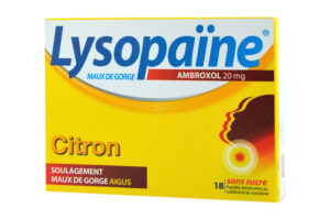 LYSOPAINE MAUX DE GORGE Ambroxol Citron SANS SUCRE 18 pastilles