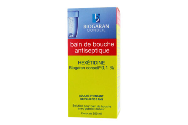 HEXETIDINE 0,1 % Bain de bouche Biogaran Conseil 200 ml