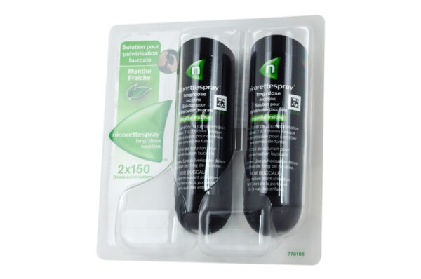 NICORETTE SPRAY MENTHE FRAÎCHE 1MG/DOSE 2X150 DOSES