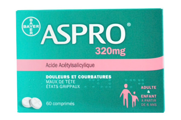 ASPRO 320 mg 60 comprimés