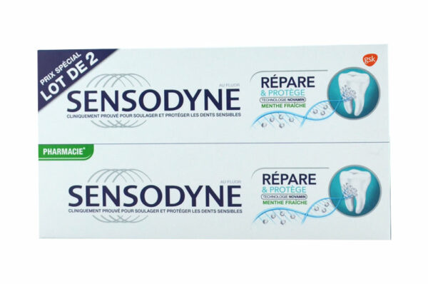 SENSODYNE Répare et Protège Menthe Fraîche 2x75 ml