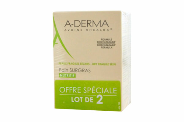 A-DERMA PAIN SURGRAS au lait d'Avoine DUO 2X100g