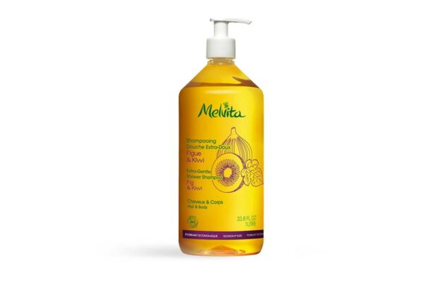 MELVITA Shampooing Douche Extra Doux flacon pompe 1 L
