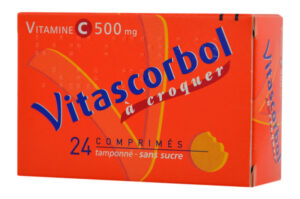VITASCORBOL 500 mg sans sucre 24 cps à croquer
