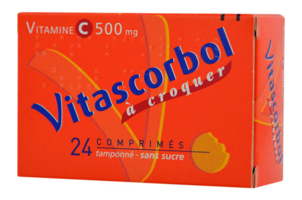 VITASCORBOL 500 mg sans sucre 24 cps à croquer