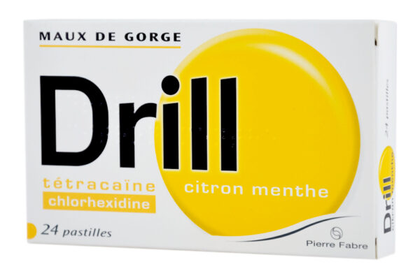 DRILL Citron Menthe pastilles boite de 24
