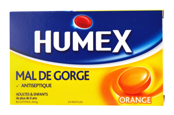 HUMEX pastille mal de gorge orange boite de 24