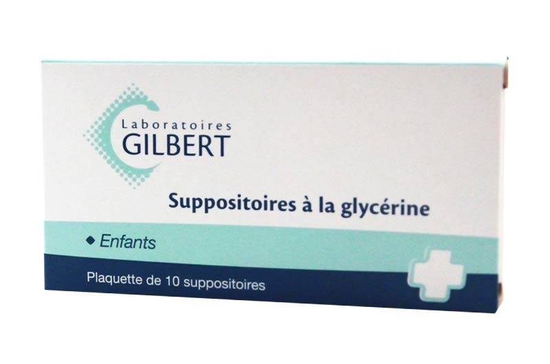 SUPPOSITOIRE GILBERT GLYCERINE enfant boîte de 10 - Pharma-Médicaments.com