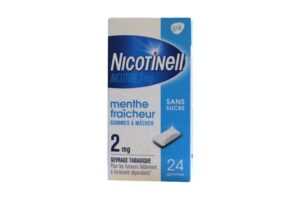 NICOTINELL MENTHE FRAICHEUR gomme sans sucre 2 mg x 24