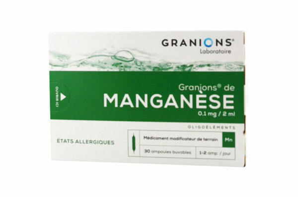GRANIONS de Manganèse 30 ampoules buvables