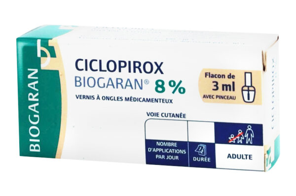 CICLOPIROX 8% BIOGARAN VERNIS 3 ml
