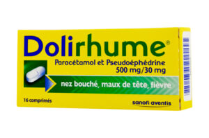 DOLIRHUME paracétamol/pseudoéphédrine 500/30 mg 16 comprimés