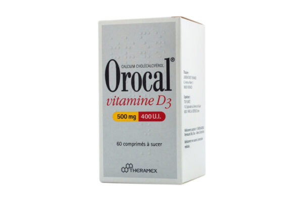 OROCAL VITAMINE D3 500 mg 60 comprimés
