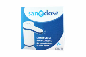 SANEDOSE Distributeur sans contact gel hydroalcoolique et savon liquide