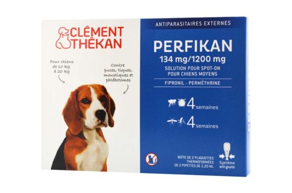 PERFIKAN Anti-Puces Moyens chiens 4 pipettes 2,2 ml