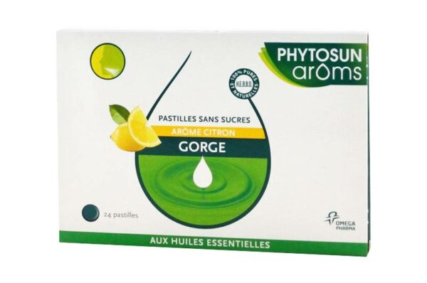 PHYTOSUN Gorge Arôme Citron 24 pastilles