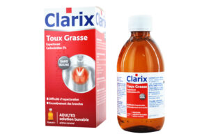 CLARIX expectorant carbocistéine 5% adultes sans sucre 250 ml