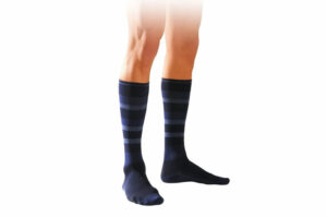 Sigvaris Styles Motif Rayures Chaussettes de contention homme classe 2