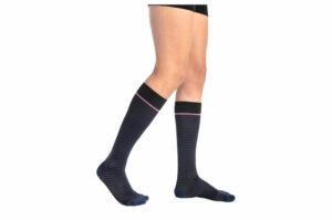 Sigvaris Styles Motif Marinière Chaussettes de contention homme classe 2