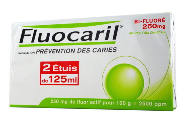 FLUOCARIL BI-FLUORE 250 mg pâte menthe 2x tube 125 ml