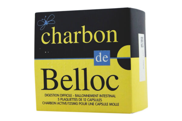 CHARBON DE BELLOC 5 plaquettes de 12 capsules