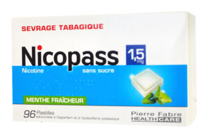 NICOPASS 1,5 mg pastilles sans sucre à sucer menthe boîte de 96