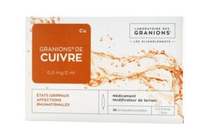 GRANIONS de Cuivre 30 ampoules buvables