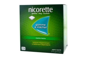NICORETTE Gomme Menthe Fraîche 2 mg Sans Sucre boîte de 210