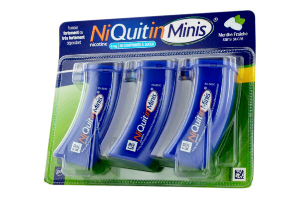 NIQUITINMINIS Menthe Fraîche 4 mg Sans Sucre 60 comprimés