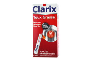 CLARIX expectorant carbocistéine 5%  adultes sans sucre 15 sachets