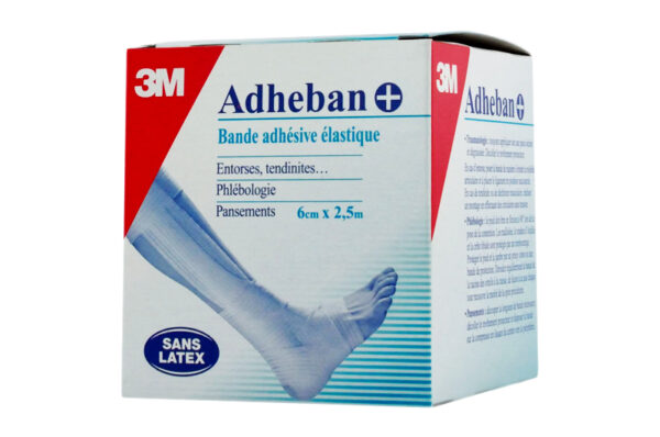 ADHEBAN PLUS bande adhésive élastique 6cmx2,5m