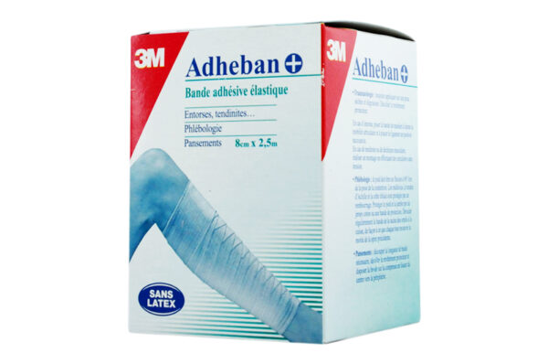 ADHEBAN PLUS bande adhésive élastique 8cmx2,5m