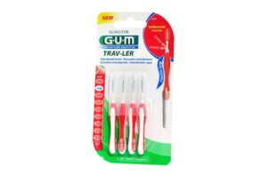 GUM Brossettes Trav-ler Rouge 0,8mm X 4 unités