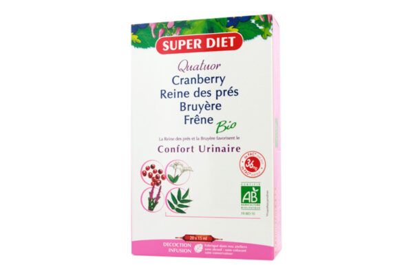 SUPER DIET QUATUOR CONFORT URINAIRE BIO 20 ampoules