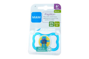 MAM Sucette Anatomique Air silicone +1 boite de transport bébés de + de 6 mois.