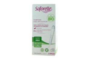 SAFORELLE Tampon BIO avec applicateur SUPER bte de 14