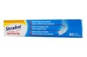 STERADENT nettoyant triple action 30 comprimés