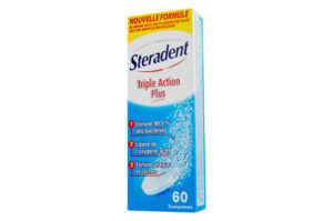 STERADENT nettoyant triple action 60 comprimés