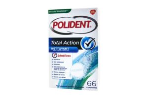 POLIDENT nettoyant Anti-bactérien 66 comprimés