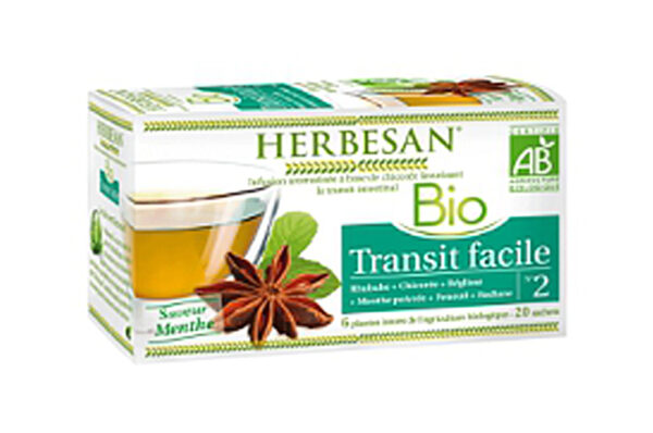 INFUSIONS HERBESAN BIO CHICOREE transit facile 20 sachets