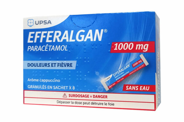 EFFERALGAN Granulés en sachet 1 g cappuccino 8 sticks