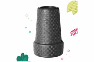 Embout Canne pliante 17 mm effet carbone
