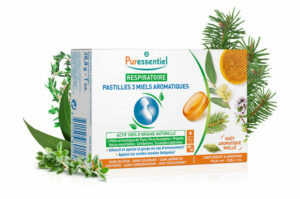 PURESSENTIEL Pastilles respiratoire 3 miels aromatiques 18 pastilles