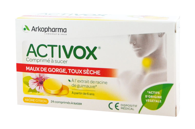 ARKOPHARMA Activox Maux de Gorge Arôme Citron 24 comprimés à sucer