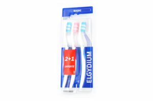 ELGYDIUM Basic - Brosse à dents souple 2+1