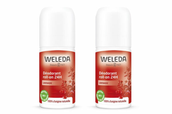 WELEDA Déodorant 24h à la Grenade roll-on 50 ml x 2